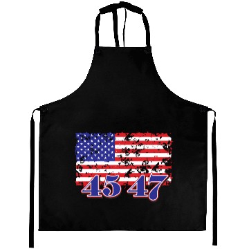 Discover Grunge American Flag with Vibrant Numbers Aprons