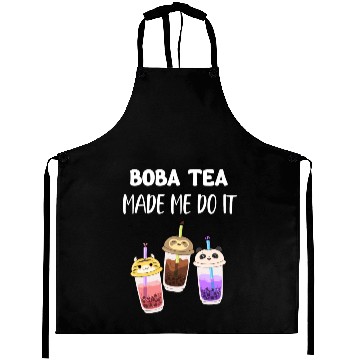 Discover Boba Tea Made Me Do It Bubble Japan K-pop Korean Aprons