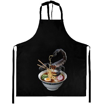 Discover Scorpion Eating Ramen Realistic Aprons