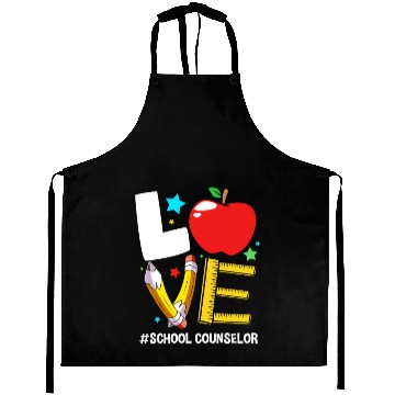 Discover Funny Back To School Love School Counselor Aprons