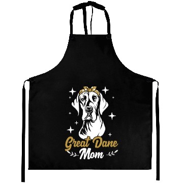 Discover Cute Dog Mom Polka Dot Hair Bow Great Dane Mom Aprons