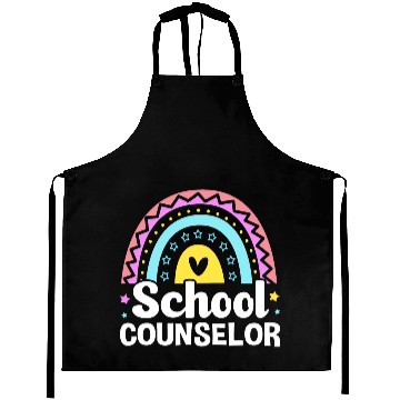 Discover Cute Rainbow Counseling Awareness School Counselor Aprons