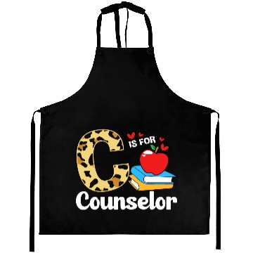 Discover Leopard Print Back To School For School Counselor Aprons
