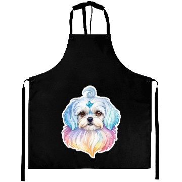 Discover Maltese Dog Watercolor Aprons
