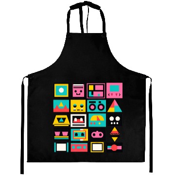 Discover Techie Cuties: Colorful Futuristic Art Aprons