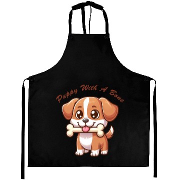 Discover Puppy with a bone Aprons