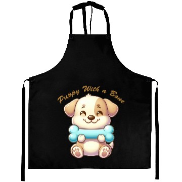 Discover puppy with a bone Aprons