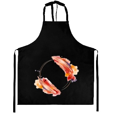 Discover a vector abstract watercolor-painted frame involve Aprons