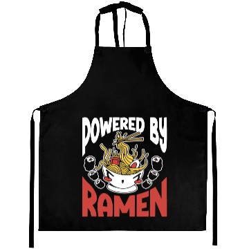 Discover Powered By Ramen Anime Japanese Soup Cup Noodle Aprons