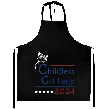 Discover "Childless Cat Lady" Kamala Harris 2024 Aprons