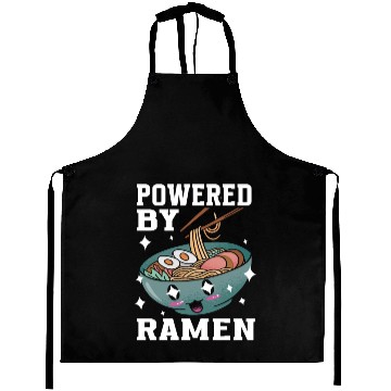 Discover Powered By Ramen Anime Japanese Soup Cup Noodle Aprons