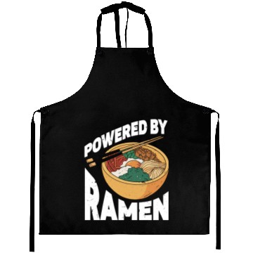 Discover Powered By Ramen Anime Japanese Soup Cup Noodle Aprons