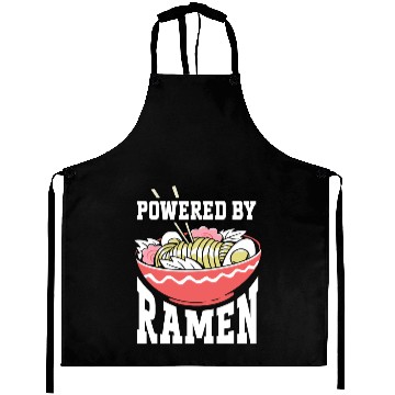 Discover Powered By Ramen Anime Japanese Soup Cup Noodle Aprons