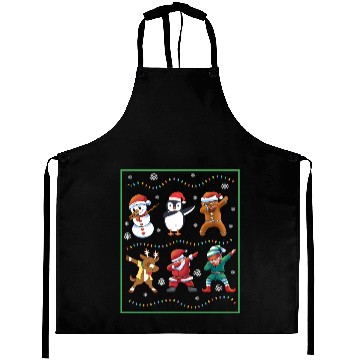 Discover Dabbing Santa Elf Friends Christmas Boys Girls Men Aprons