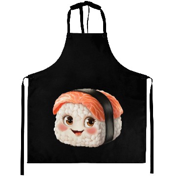 Discover Happy Sushi Realistic Aprons