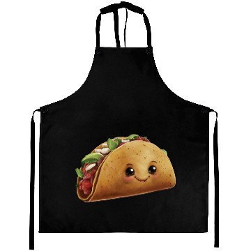 Discover Happy Tacos Realistic Aprons