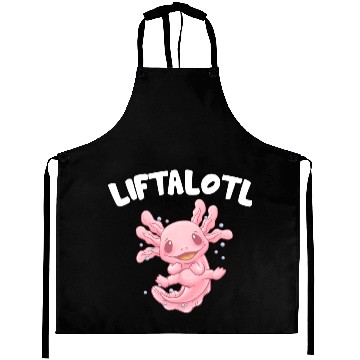 Discover Liftalotl Workout Axolotl Gym Salamander Funny Wei Aprons