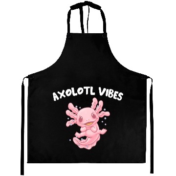 Discover Axolotl Vibes Salamander Animal Lover Amphibians P Aprons