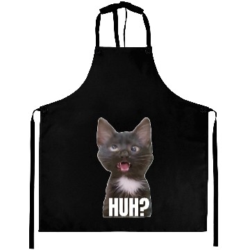 Discover Funny Cross Eyed Cat Meme Huh Funny Cat Aprons
