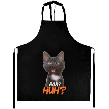 Discover Funny Cross Eyed Cat Meme Huh Funny Cat Aprons