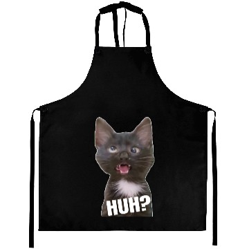 Discover Funny Cross Eyed Cat Meme Huh Funny Cat Aprons