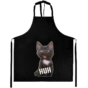Discover Funny Cross Eyed Cat Meme Huh Funny Cat Aprons