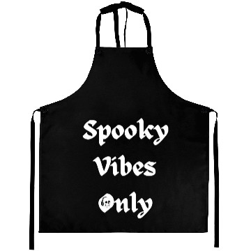Discover Spooky Vibes (White Letters) Aprons