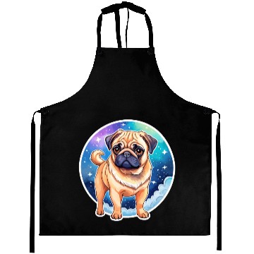 Discover Pug Watercolor Aprons