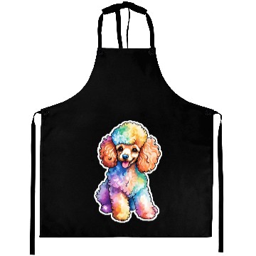 Discover Poodle Watercolor Aprons