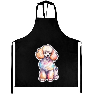 Discover Poodle Watercolor Aprons