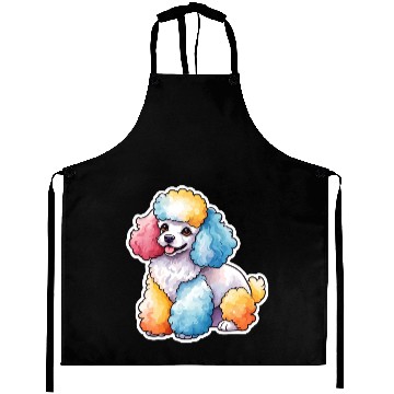 Discover Poodle Watercolor Aprons