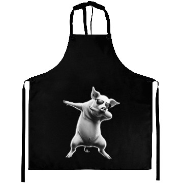 Discover Funny Dabbing Pig Animal Lover Dance Dab Farmer Aprons