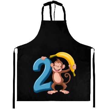 Discover 2nd Birthday Monkey Aprons