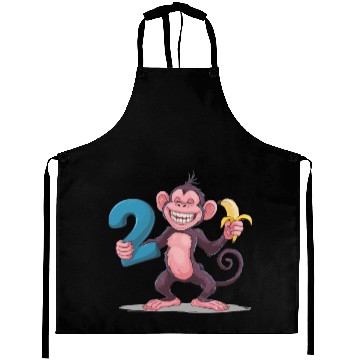 Discover 2nd Birthday Monkey Aprons