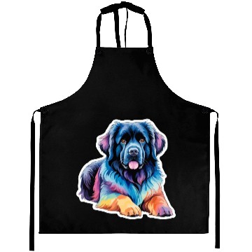 Discover Newfoundland Dog Watercolor Aprons