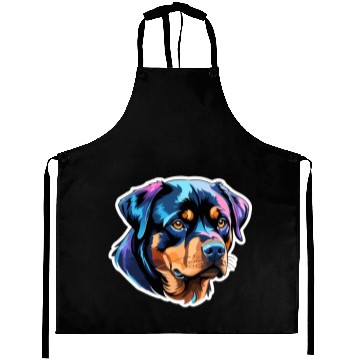Discover Rottweiler Watercolor Aprons