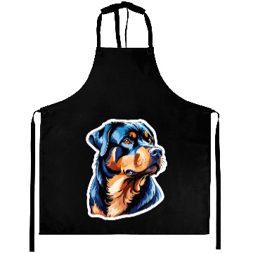 Discover Rottweiler Watercolor Aprons