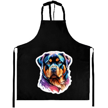 Discover Rottweiler Watercolor Aprons