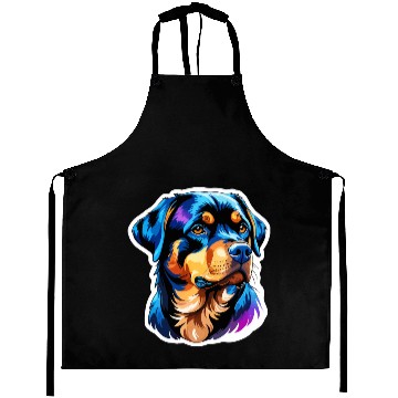 Discover Rottweiler Watercolor Aprons