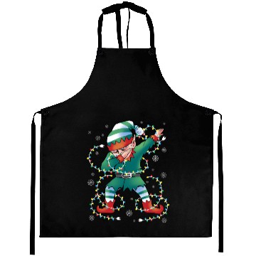 Discover Dabbing Elf Christmas Tree Lights Xmas Family Aprons