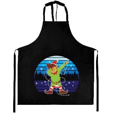 Discover Dabbing Elf Christmas Tree Lights Xmas Family Aprons