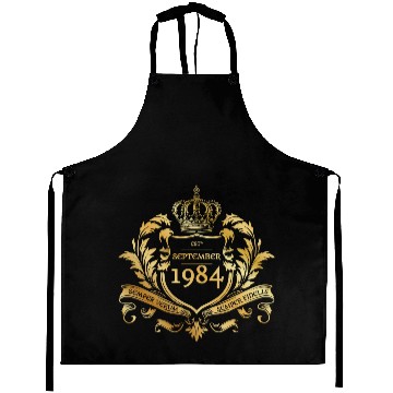 Discover 40th birthday "Semper Verum - Established 09/1984 Aprons