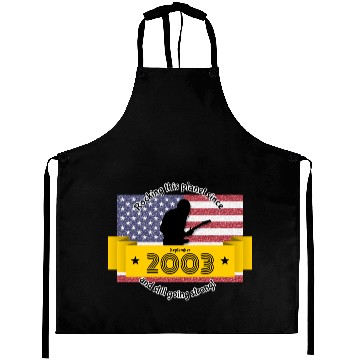 Discover 21st birthday Rocking this planet since 09/2003 Aprons