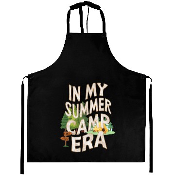 Discover Cute In My Summer Camp Era Groovy Friend Crew Aprons