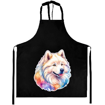 Discover Samoyed Dog Watercolor Aprons