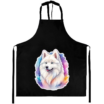 Discover Samoyed Dog Watercolor Aprons