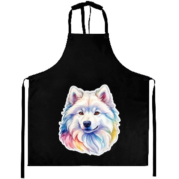 Discover Samoyed Dog Watercolor Aprons