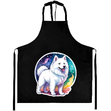 Discover Samoyed Dog Watercolor Aprons