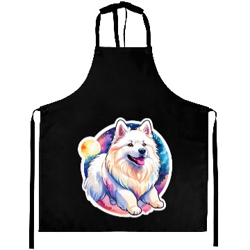 Discover Samoyed Dog Watercolor Aprons
