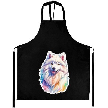 Discover Samoyed Dog Watercolor Aprons